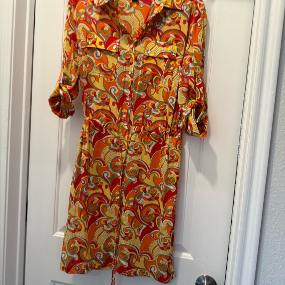 Colorful Swirl Pattern Dress - Picture 2 of 4